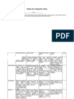 Pauta de Evaluación Artes Segundo Básico