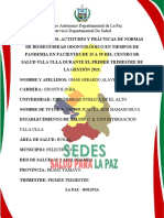 Gobierno Autónomo Departamental de La Paz Servicio Departamental de Salud