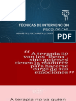 Técnicas de Intervención Psicológicas