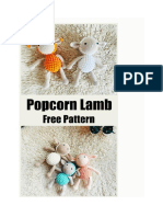 Popcorn Lamb Amigurumi Crochet PDF Free Pattern