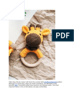 Giraffe Rattle Amigurumi Crochet Pattern