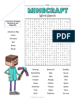 Minecraft Word Search Puzzle