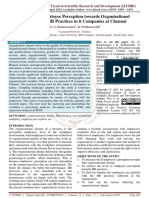 A Study On Employee Perception Towards Organisational Climate and HR Practices in It Companies at Chennai