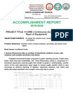 Accomplishment Report Project CARE OPERATION REPAIR