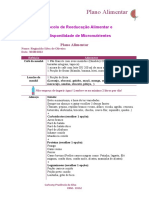 Plano Alimentar de Reeducação Alimentar Reginaldo