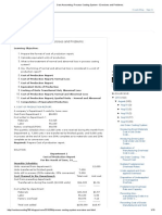 Cost Accounting Process Costing System Exercises and Problems PDF