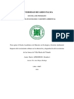 Apedjinou, K. (2019) Impacto Del Crecimiento Urbano en La Alteración y Degradación Del Ecosistema de Las Lomas de Villa María Del Triunfo