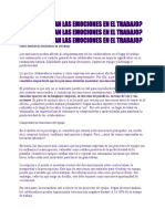 Cómo Afectan Las Emociones en El Trabajo