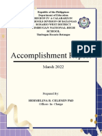 Accomplishment Report March2022