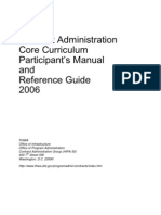 Contract Administration Core Curriculum Participant's Manual and Reference Guide 2006