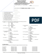 Fourth Summative Test in English VI