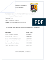 La Expansión de Los Negocios y Su Relación Con El Comercio Internacional