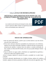 Protocolo de Bioseguridad Medidas A Implementar Por Parte de Los Conductores de Todo Tipo de Equipos de Transporte