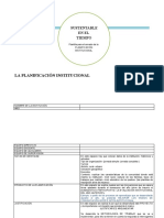 La Planificación Institucional