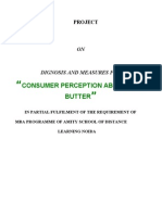 Project On Consumer Perception About Amul Butter