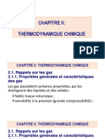 Chapitre II Thermodynamique Chimique