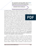 Traitement Des Opérations de Front Office Dans Une Banque Commerciale Cas de La SCB Cameroun