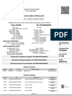 N°. CUV-2022-00427953: Certificado Único Vehicular