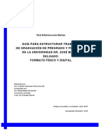 GUÍA PARA ESTRUCTURAR LOS TRABAJOS FINALES-2015 Actualizada 2019