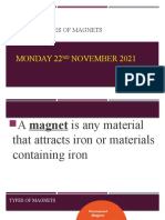 2021 - Types of Magnets - Monday 22nd November