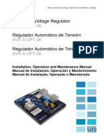 WEG - Regulador Automático de Tensión - AVR-A-OPT-06 - Portugués, Inglés y Español