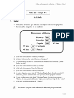 Fichas Comprensión Lectora 6° Básico