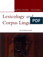 Halliday - Lexicology and Corpus Linguistics