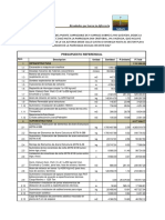 Presupuesto Referencial: Item Descripcion Unidad Cantidad P.Unitario P.Total 1 Infraestructura 1 191 686.00