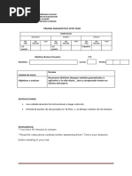 Diagnostico Inglés 10th Grade