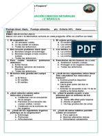 EVALUACION 2do A 2022CIENCIAS NATURALES SISTEMAS