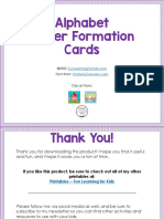 Alphabet Letter Formation Cards