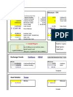 Real Time Crypto Currency Excel Values