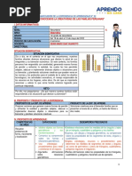 1ero y 2do Experiencia de Aprendizaje 2 - Matematica