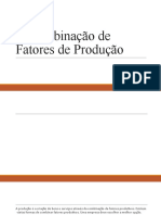 A Combinação de Fatores de Produção