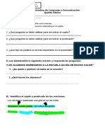 Guías de Sujeto y Predicado 5ºbásico