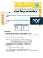 Magnitudes Proporcionales para Sexto de Primaria