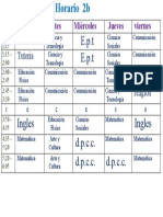 Horario 2b Actual