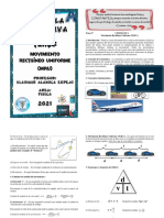 V Tema #MOVIMIENTO RECTILINEO UNIFORME (MRU)