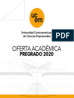 FOLLETO DE OFERTA ACADÉMICA de PREGRADO 2020 - UCEM