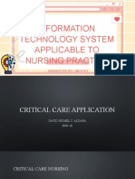 Information Technology System Applicable To Nursing Practice