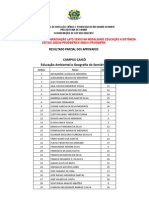 Resultado Parcial - Especializacao Uab 2011.1