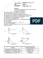 Electrochemistry & Chemical Kinetics Test