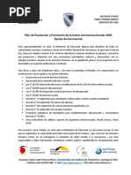 Plan de Gestion Prevencion y Promocion de La Convivencia Escolar 2020