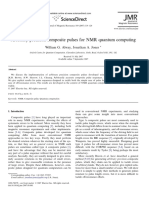 Arbitrary Precision Composite Pulses For NMR Quantum Computing (Journal of Magnetic Resonance, Vol. 189, Issue 1) (2007)