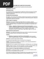 Informe Planos de Evacuacion