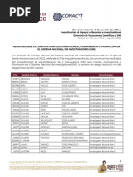 Resultados de Reconsideracion Sni Convocatoria 2021