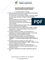 TEST DE ALIENTO para La INTOLERANCIA A La LACTOSA FRUCTOSA y LACTULOSA