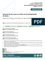 Internet de Las Cosas y La Ética en La Manipulación de Datos