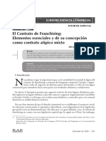 5 Lectura El Contrato de Franchising-Elementos-Esenciales - Alfredo Soria Aguilar