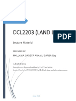 DCL2203 Lecture Material (Land Law)